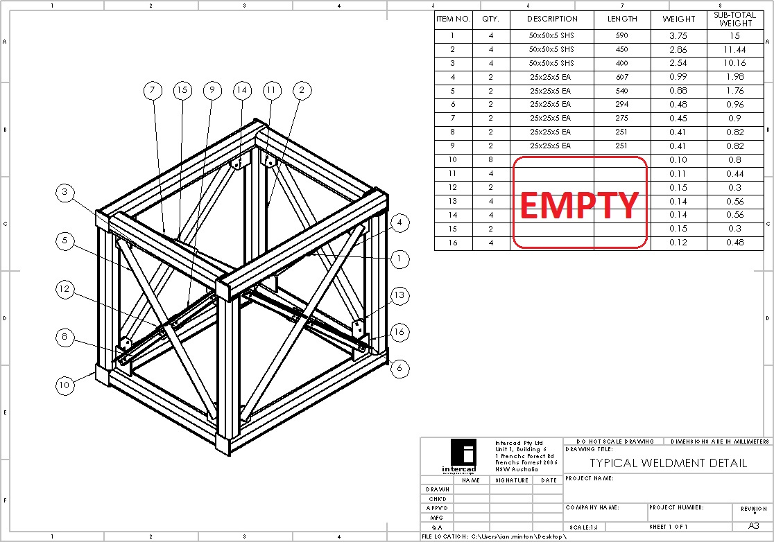 Weldment properties – automated!