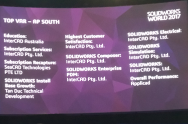 Intercad Takes Top Honours at SOLIDWORKS World