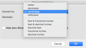 set the unit and the number of decimals