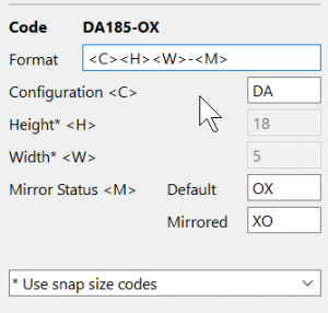 Applying Codes on Format portion