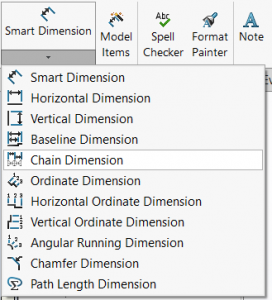 Selecting chain dimensions