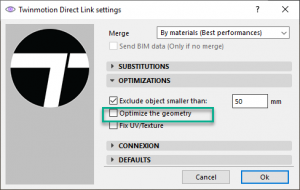 Twinmotion Direct Link Settings