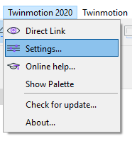 Twinmotion Settings