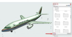 selected element of a plane project 