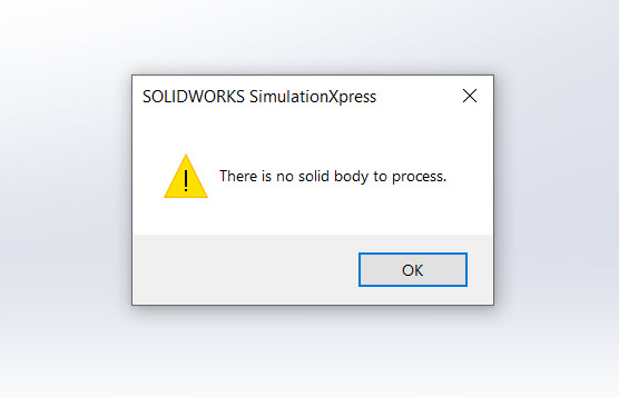  Solidworks SimulationXpress dialog
