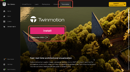 Installation of the Twinmotion Game
