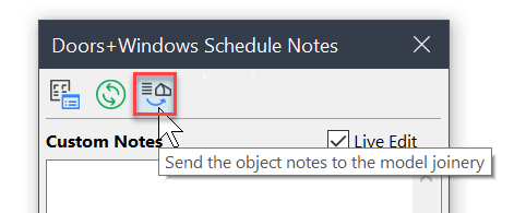 Doors + Windows Schedule Notes