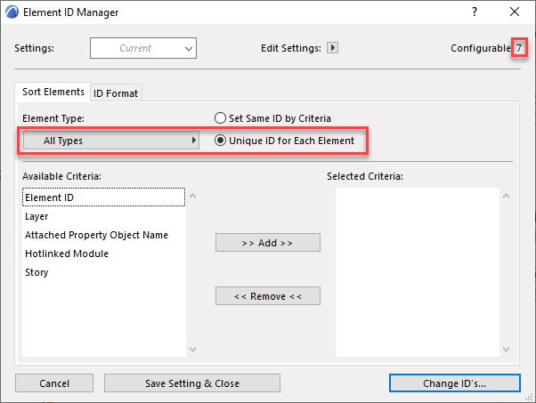 Element ID Manager