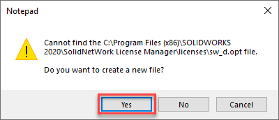Creating new file prompt