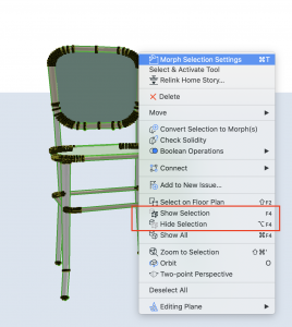Show and Hide Selection on Archicad