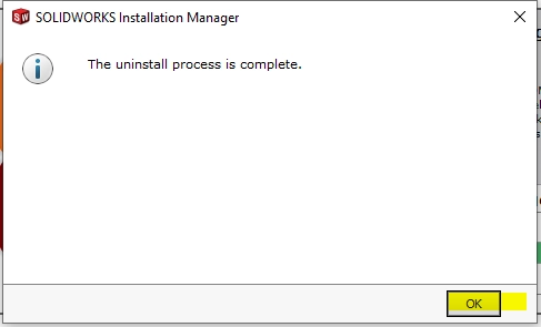 Completing Uninstall