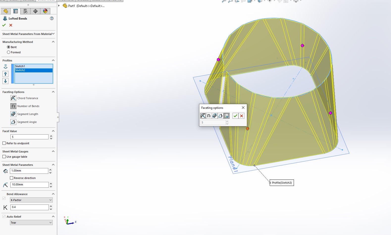 SOLIDWORKS Sheet Metal Bend Lines mapped to DXF Layers